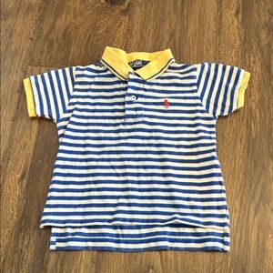 Ralph Lauren Kids Polo with Blue and Yellow Stripes